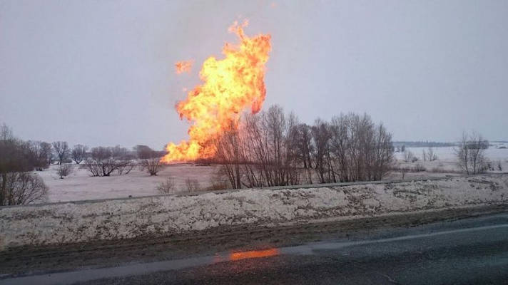 Транзит газа в Казахстан остановлен после вызрыва под Оренбургом