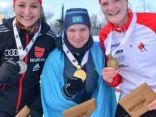 Биатлонистка из Семея Галина Вишневская взяла золото на ЧМ в США