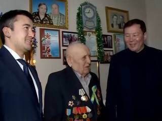 Столетний юбилей отпраздновал ветеран из Актюбинской области