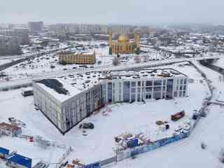 В Семее активно продолжаются строительные работы Дворца школьников
