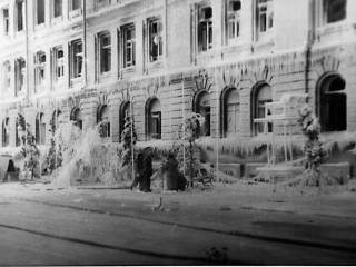 Здание Зооветинститута после пожара, 1986 год