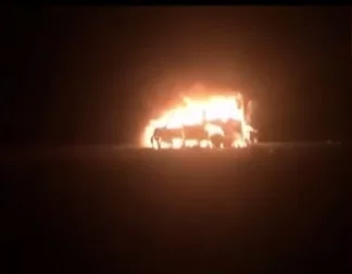 Семь человек сгорели в автомобиле в Мангистауской области