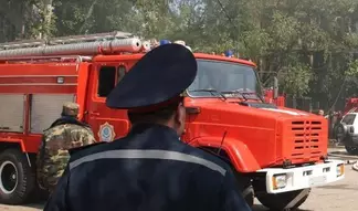 Мечеть загорелась от попадания молнии в Семее