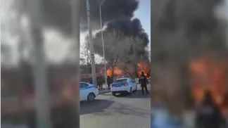 В Шымкенте дотла сгорел ресторан