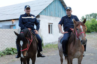 Конные патрули охраняют порядок на дачных массивах Семея