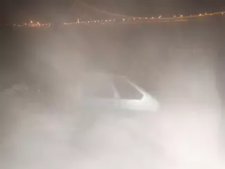 Автомобиль чуть не затонул в Иртыше