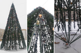 Новогодняя елка оказалась в центре скандала в Семее