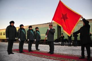 Знамя Победы прибыло в город Семей