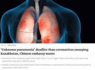Минздрав РК пытается опровергнуть китайские новости о вспышке «смертоносной пневмонии» в Казахстане