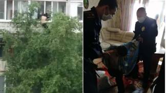 Полицейские спасли мужчину, пытавшегося сброситься с 4 этажа в Костанае
