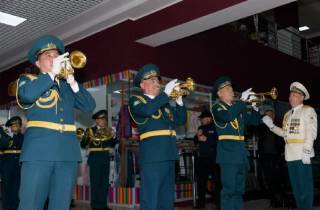 В Семее прошел плац-концерт военного оркестра