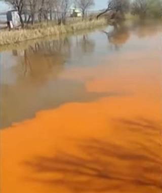 Цвет воды в водохранилище напугал жителей Темиртау