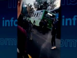Автобус протаранил жилой дом в Алматы