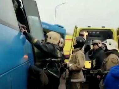 Страшная авария в Караганде: столкнулись пассажирские автобусы