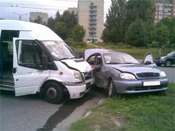 Авария с участием маршрутки