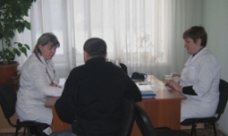 Пациент на приеме в поликлинике