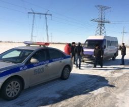 Акция Приемная на дороге в поселке Шульбинск