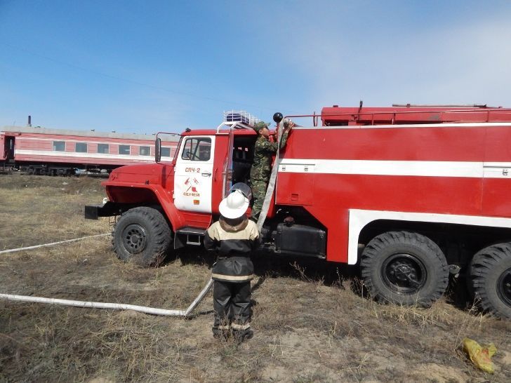 Противопожарные учения в лесу