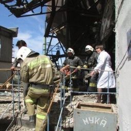 Взрыв на мукомольном комбинате в Семее