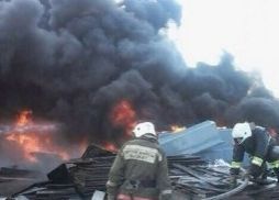 Пожар на рынке Алматы