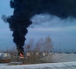 Горит нефть