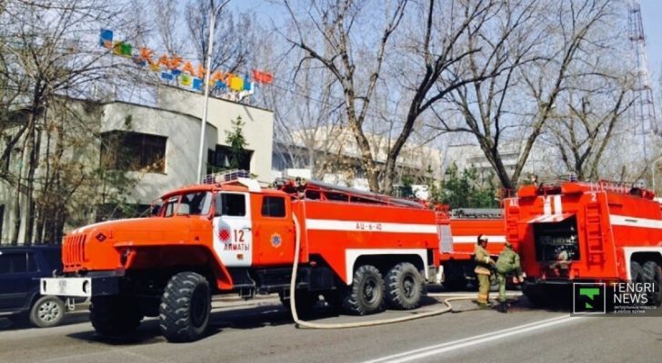 Пожар в Алматы в столовой Каганат