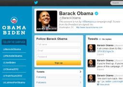 Страничка Обамы в соцсети Twitter