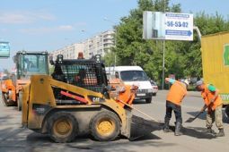 Ремонт дорожного полотна в Семее