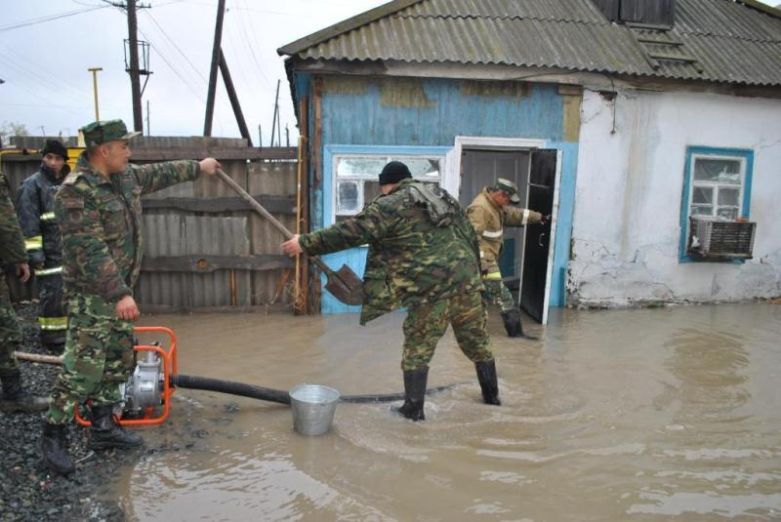 Подтопление домов в Атырау
