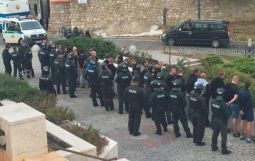 Задержание протестантов в Братиславе