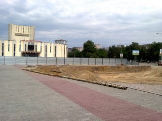 Строительство фонтана в Семее