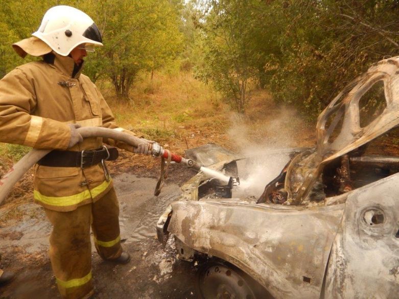 Сгоревший автомобиль