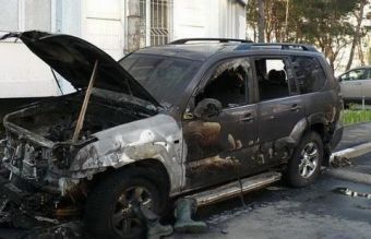 Горелый автомобиль