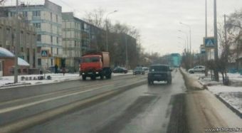 Пешеходный переход в Костанае