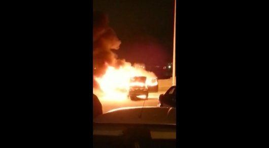 В Костанае загорелся автомобиль