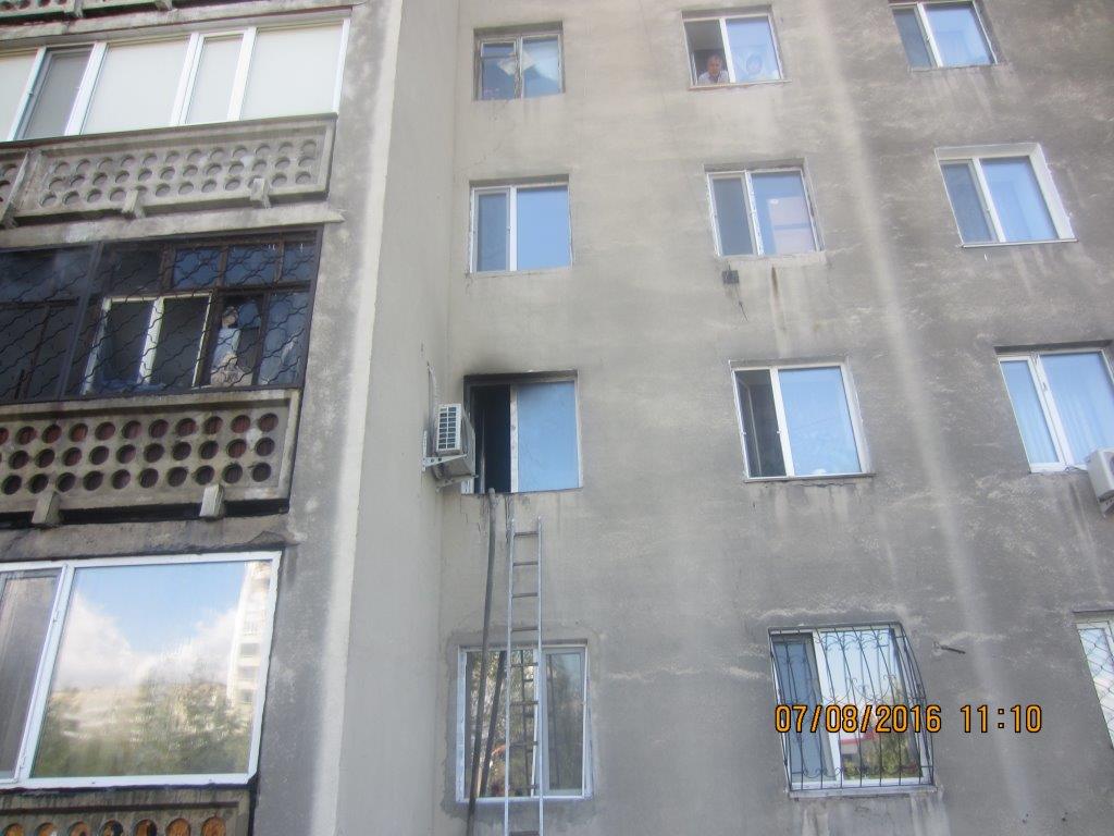 Пожар в квартире в Семее
