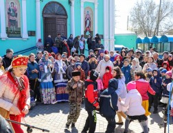 Празднование Светлого Праздника Пасхи прошло 24 апреля 2022 года на территории Воскресенского собора в Семее