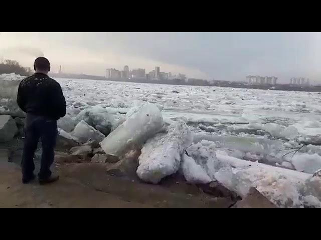 Ледоход на реке Иртыш, Семей