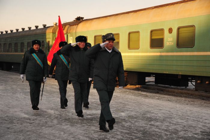Знамя Победы прибыло в город Семей