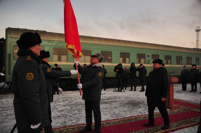 Знамя Победы прибыло в город Семей