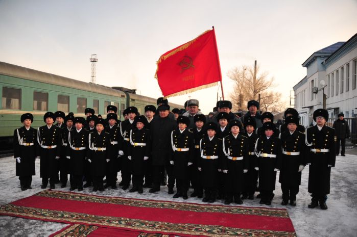 Знамя Победы прибыло в город Семей