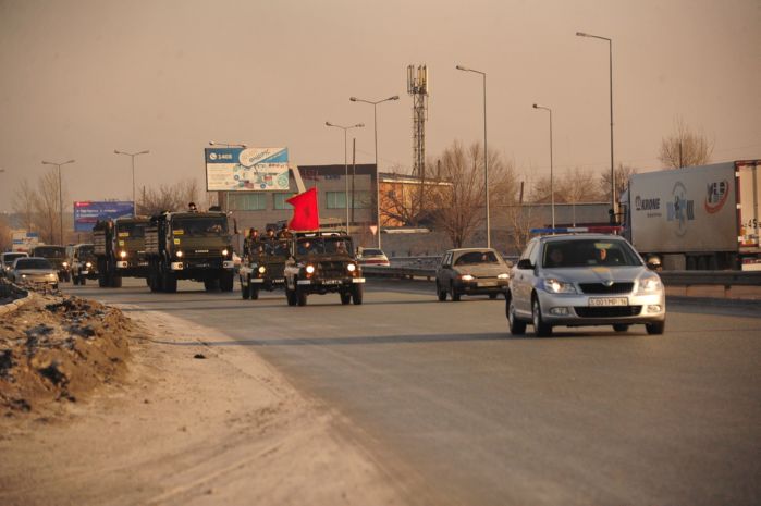 Знамя Победы прибыло в город Семей