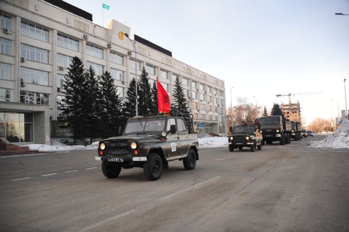 Знамя Победы прибыло в город Семей