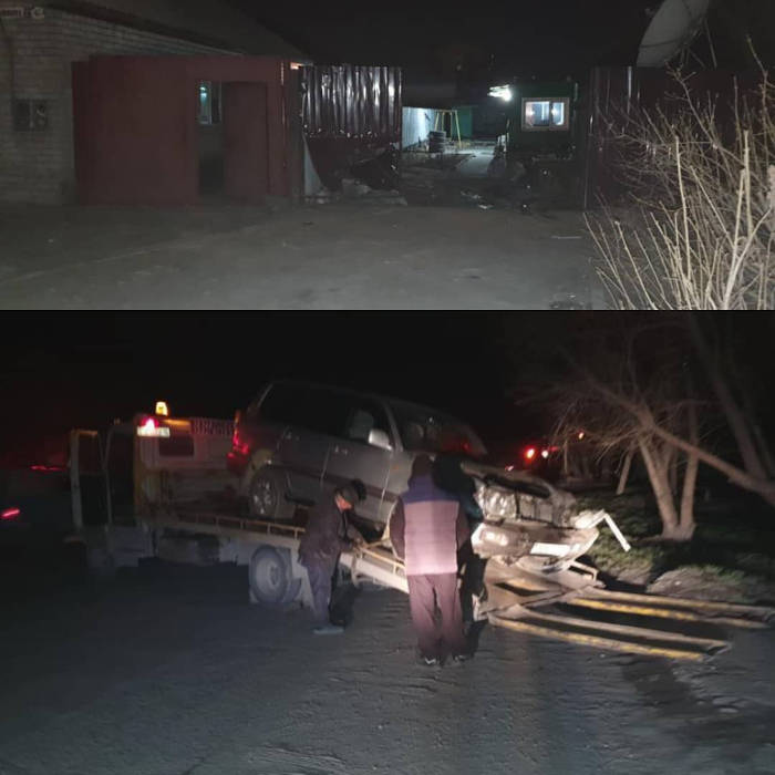 Водитель врезался в частный дом