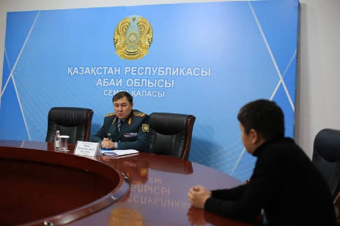Вице-министр по чрезвычайным ситуациям генерал-майор Марата Кульдиков встретился с населением Абайской области