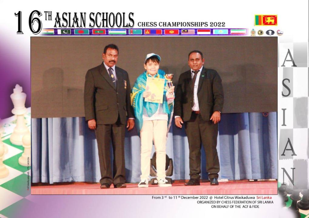13-летний семейчанин стал чемпионом Азии по шахматам среди школьников