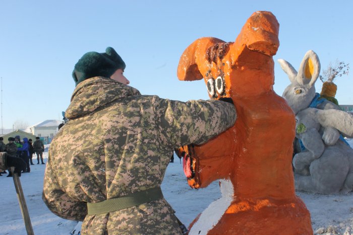 В Абайском гарнизоне состоялось открытие ледового городка