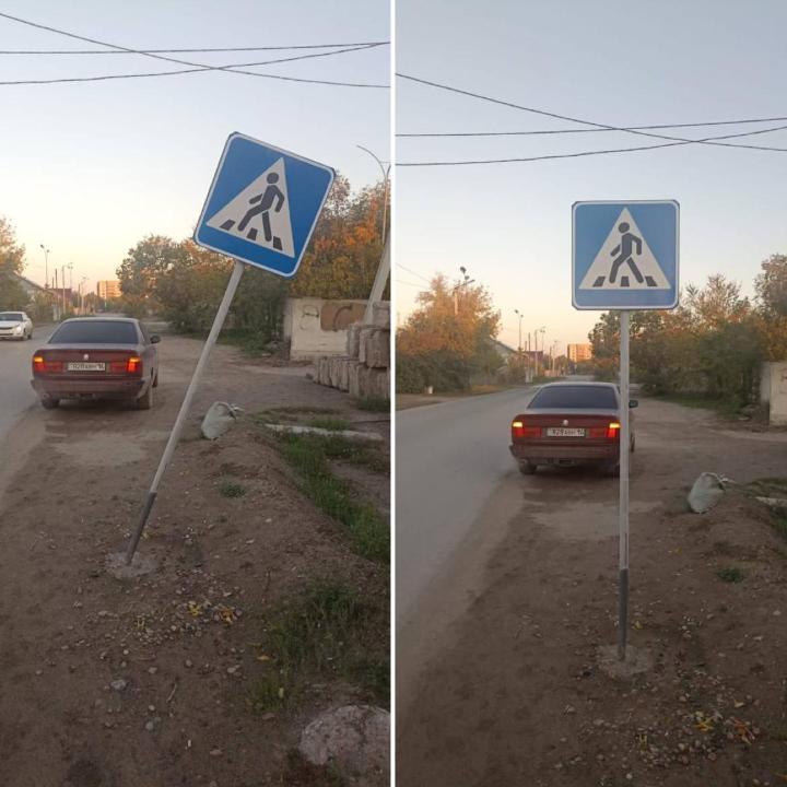 В Семее обновляют дорожные знаки