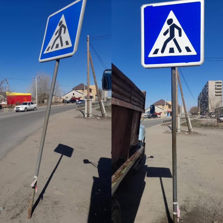 В Семее обновляют дорожные знаки