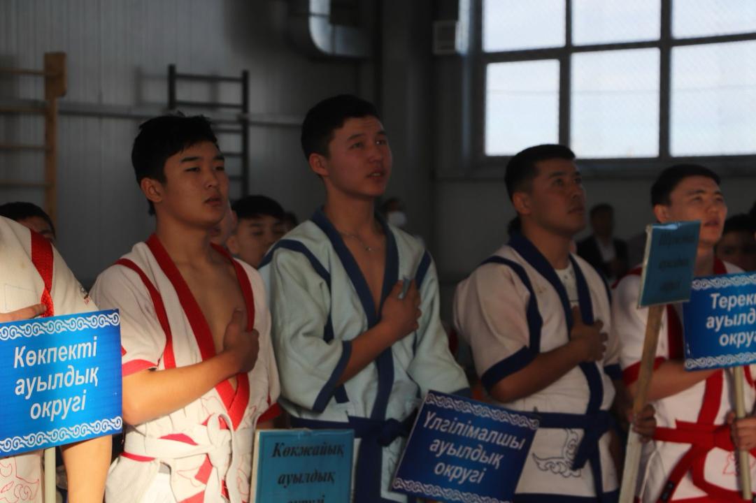 В Кокпектинском районе прошел турнир по қазақ күресі